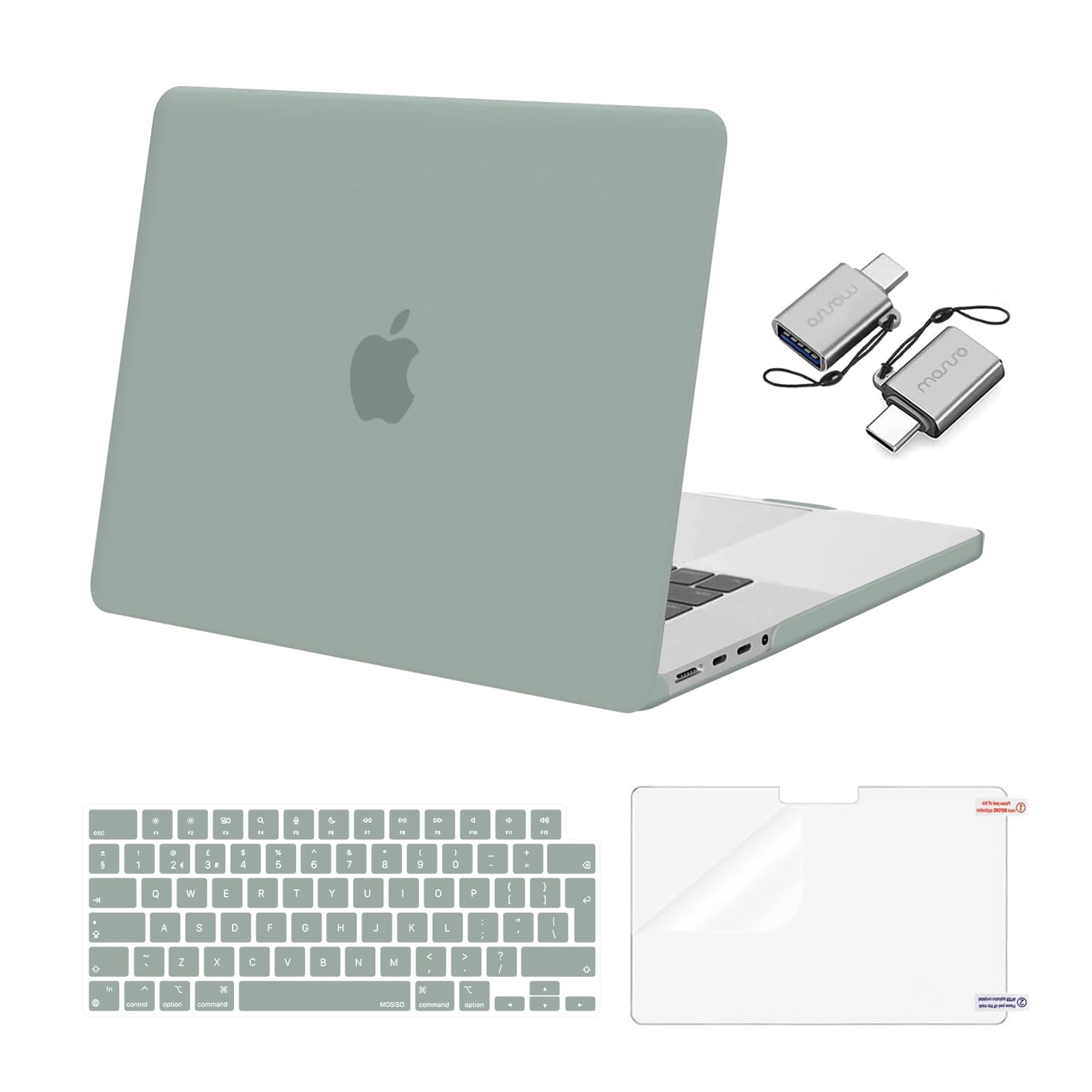 MOSISO MacBook Pro 16 Case & Sleeve Bundle - Hard Shell Cover, Bag