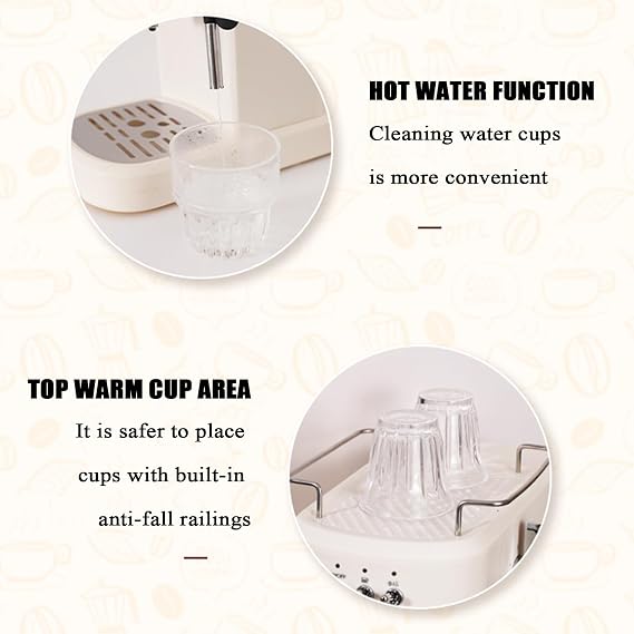 Retro Espresso Machine 20 Bar Pressure with Milk Frother Steam Wand 1.2L Removable Water Tank for Espresso Cappuccino and Latte Professional Grade
