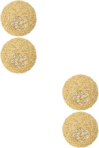 Miniatura 9 de Pantalla de lámpara de ratán para lámpara colgante 4 pantallas de lámpara bohemias, pantalla cilíndrica tejida para lámparas de pie, lámpara