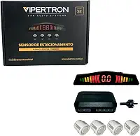 Sensor Estacionamento Ré Display Visor Led Branco 4 pontos 18.5 mm Traseiro Viperton