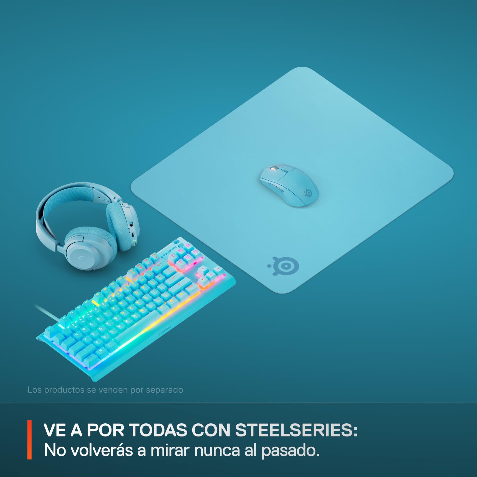 SteelSeries QcK Alfombrilla Gaming Grande - Aqua - Base Antideslizante - Seguimiento y Estabilidad Top - Optimizada para sensores - 450mm x 400mm - FPS, MOBA, RTS, MMO
