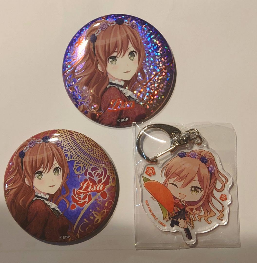 バンドリ 今井リサ Roselia 富士急タオル ホログラム缶バッジ Roselia_Neuweltfahrt_fullgrato