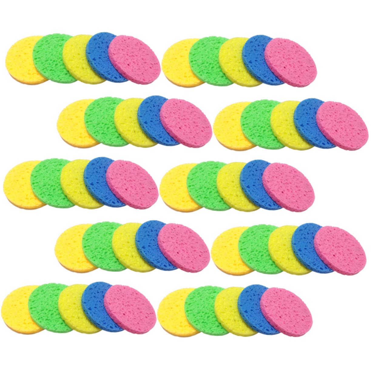 FRCOLOR 150pezzi Spugnette Struccanti Cellulosa Da Morbide e Assorbenti Per Detersione Viso e Rimozione Makeup Durevoli e Non Irritanti
