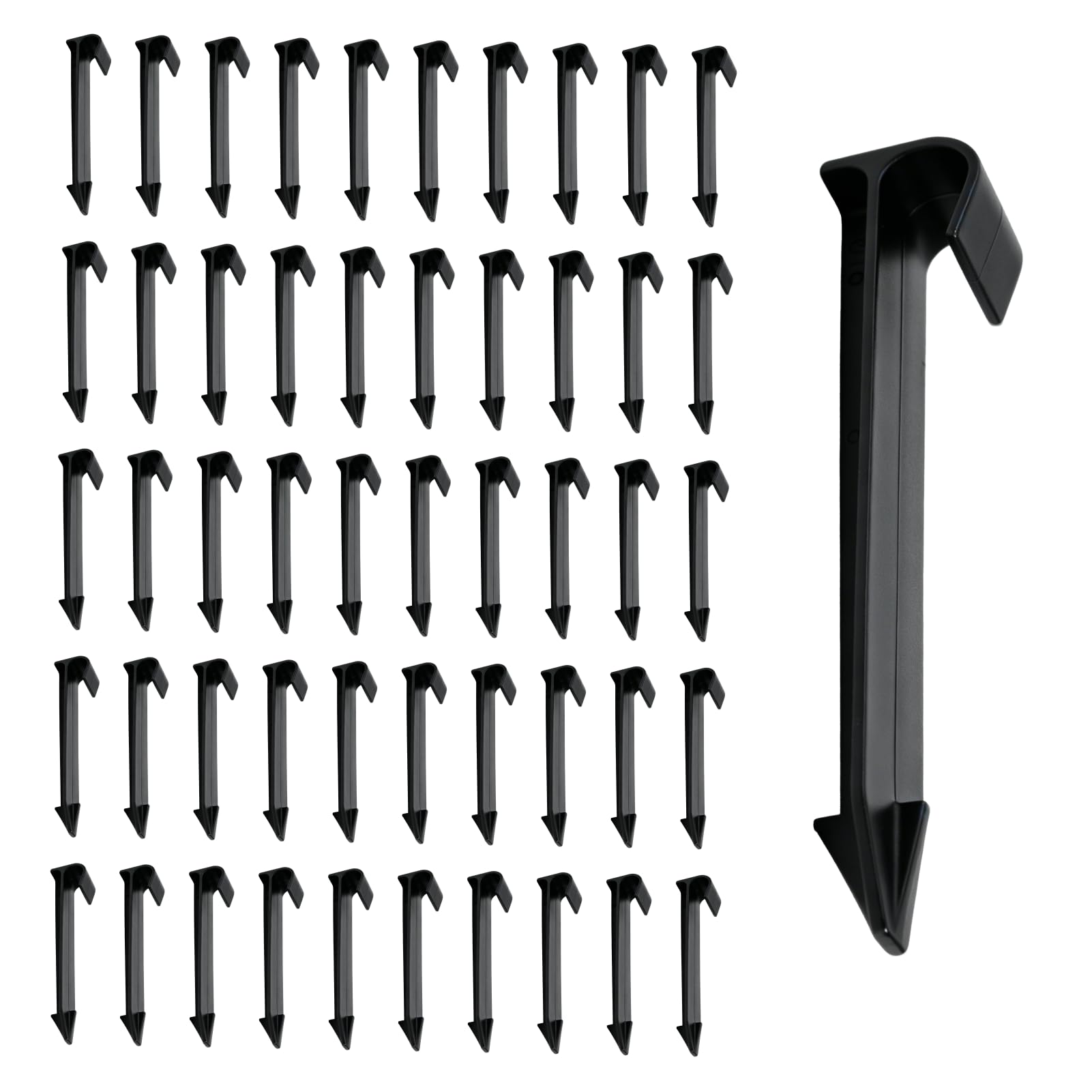 Yerozhui 50PCS Garden Pegs Ground Pegs for Drip Irrigation Hose Soaker Pipe Lawn Edging Fixing Ground Anchor for Garden Beds Flower Beds Planting Watering System Lawn Supplies for Outdoor Use