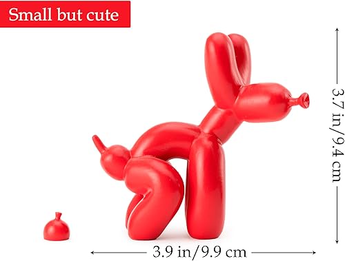 Miniatura 9 de Estatua de perro con globo (juego de 2) moderna estatua de arte animal globo, regalos de broma de elefante blanco, artículo de decoración pequeño de