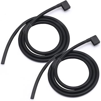 2E1955985 Front Windscreen Washer Jets Nozzle with Pipe Hose, Replacement for Mercedes-Benz Sprinter 2006-2018, 1 Pair Windshield Washer Jet with Tube, Replace 2E19559856