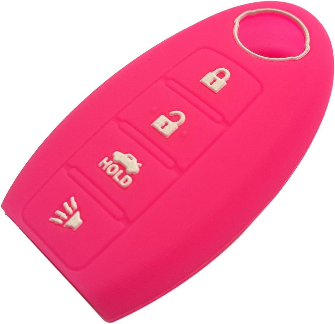 Coolbestda 4 Buttons Key Fob Case Skin Keyless Protector Bag for Nissan Altima Maxima Murano Armada Gt-r Sentra Rose