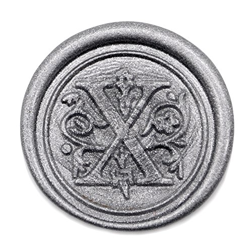 image for TELOSMA Medieval Initial Alphabet Sealing Wax Stamps, Brass Head Woode