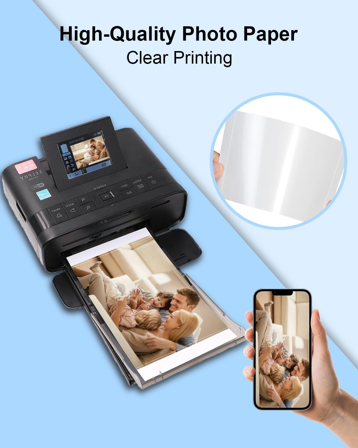 NineLeaf 4PK Kompatibel für Canon Selphy CP1300 CP1500 CP1200 CP1000 CP910 CP820 und Kartusche, KP-108IN 3115B001(AA) Postkarten für Canon Selphy Fotodrucker, 12 Kartusche+432 FotoPapier (100 x 148mm)