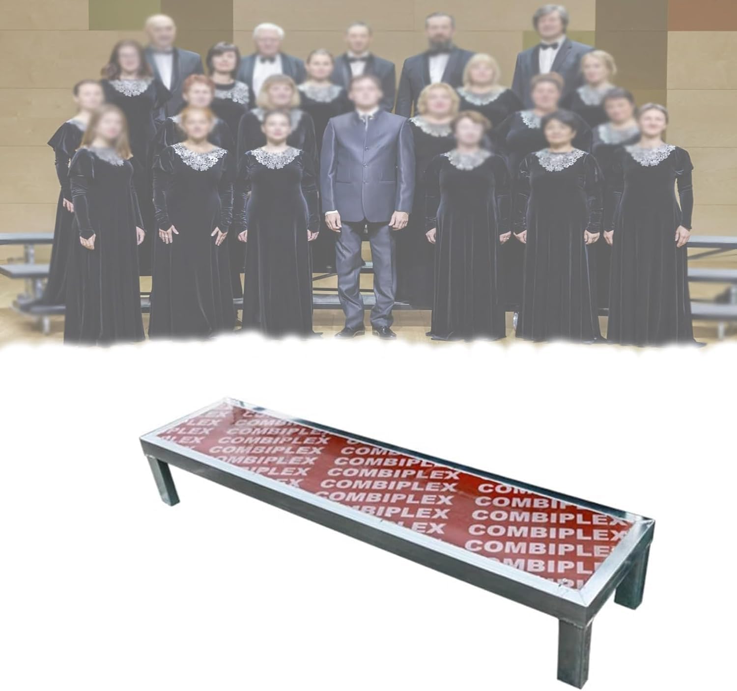 VUIKLCty A Sturdy, Portable Stage Platform Suitable For Churches, School Events, Weddings And Trade Fairs(128x30x20cm)