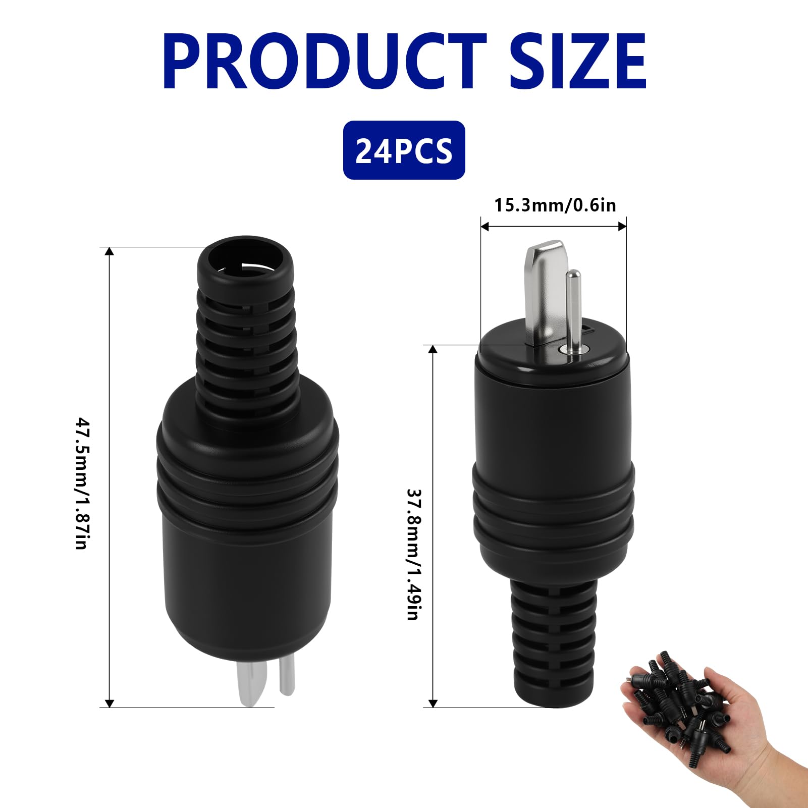 12 Connettori E Prese DIN A 2 Poli Con Morsetti A Vite – 6 Coppie Maschio/Femmina Per Cavi Hi-Fi, Amplificatori Stereo E Sistemi Audio - 3