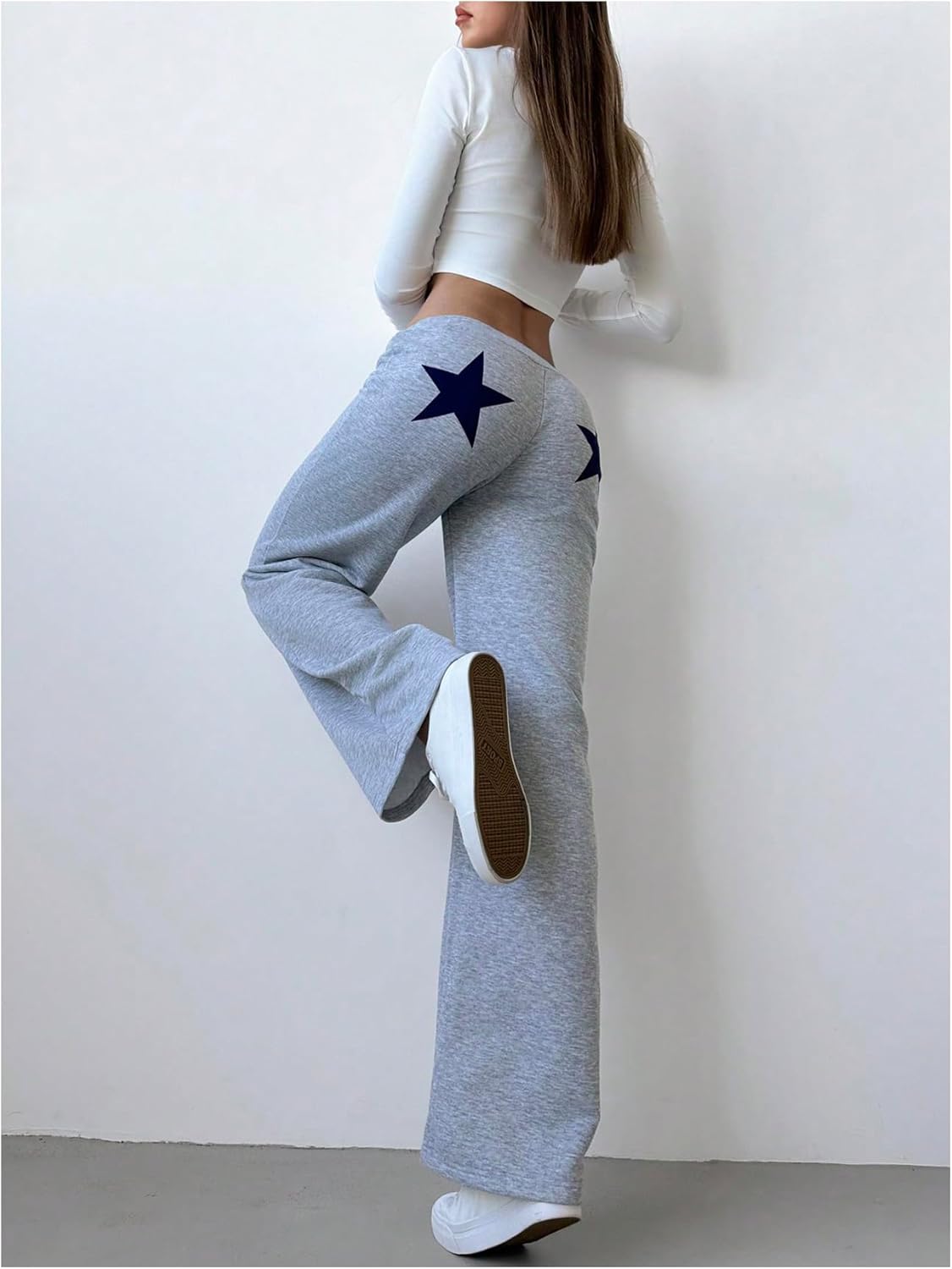 MakeMeChic Women's Star Print Sweatpants Low Waist Athletic Y2k Joggers Long Pants - Image 5