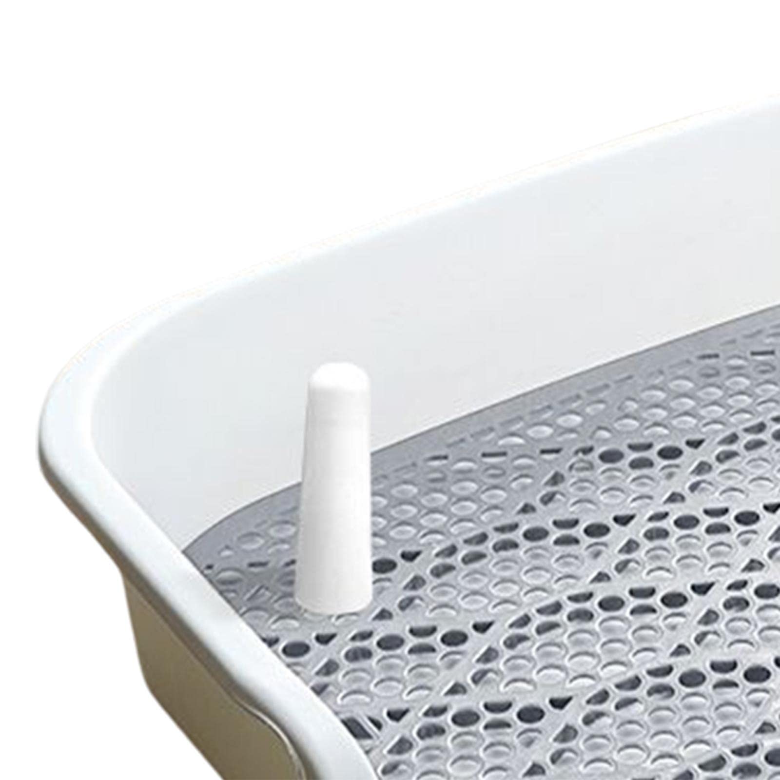 Bac à Litière pour Chiots, Outil de Nettoyage, Propreté, Blanc Gris