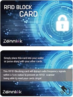 Credit Card Protector - 1 RFID Blocking Card Does All to Block RFID/NFC Signals form Credit Cards and Passports; Fit in Wallet and Purse