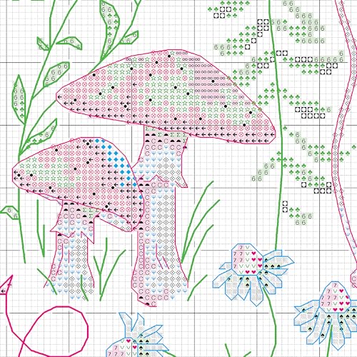 Image of Dimensions 70-35430 Gold Collection Woodland Magic Counted Cross Stitch Kit, 16 inch x 11 inch, 16 Cnt. White Aida, 5pcs