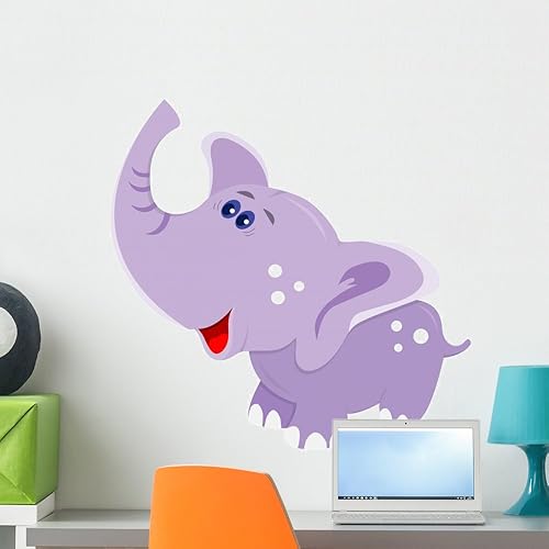 Miniatura 9 de Bebé elefante calcomanía de pared por Wallmonkeys despegar y pegar Graphic wm17706, Vinilo