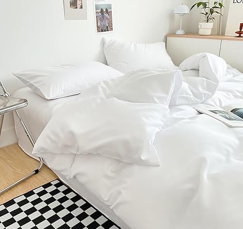 Miniatura 10 de Houseri Juego de edredón, color verde militar (tamaño matrimonial), ropa de cama de 3 piezas con 1 edredón y 2 fundas de almohada, estilo moderno de