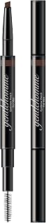 Gentlehomme Mens Eyebrow Pencil Dark Brown, Easily Shape Define Fill Eyebrows or Facial Hair, 2 in 1 brush and ultra-thin pencil, Waterproof Smudge Proof Sweatproof, Durable and Long Lasting (Dark Brown)