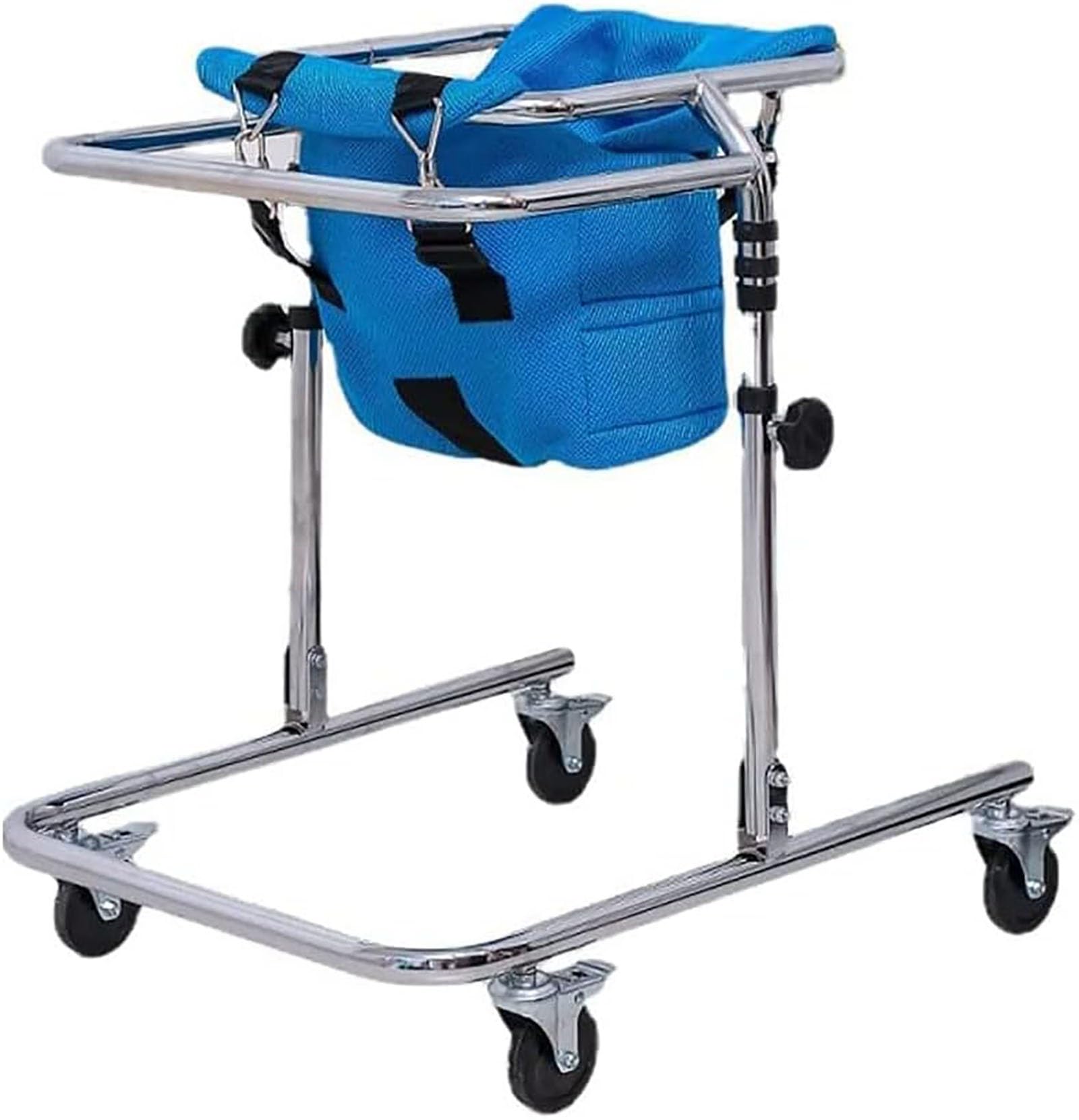 Genérico Andador con Asiento y Ruedas, Andador de Altura Ajustable, para rehabilitación de niños con parálisis Cerebral, Andador Auxiliar, Rosa (Azul).