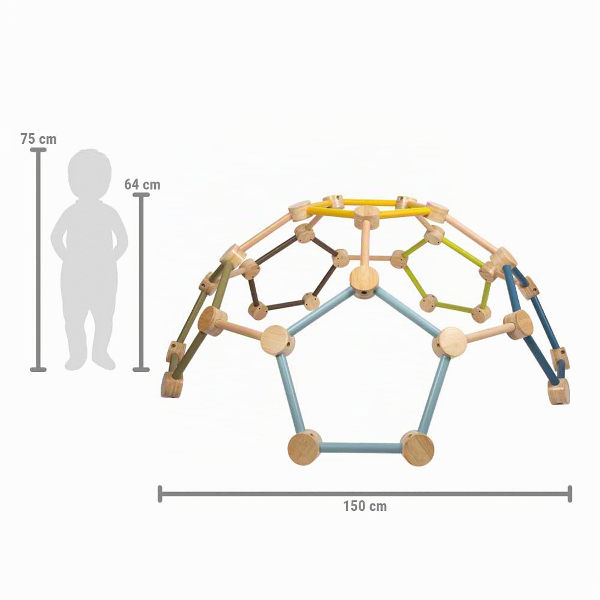Small Foot Cupola per Arrampicata Adventure, Struttura Versatile per Arrampicata in Legno, a Partire da 2 Anni, 12487