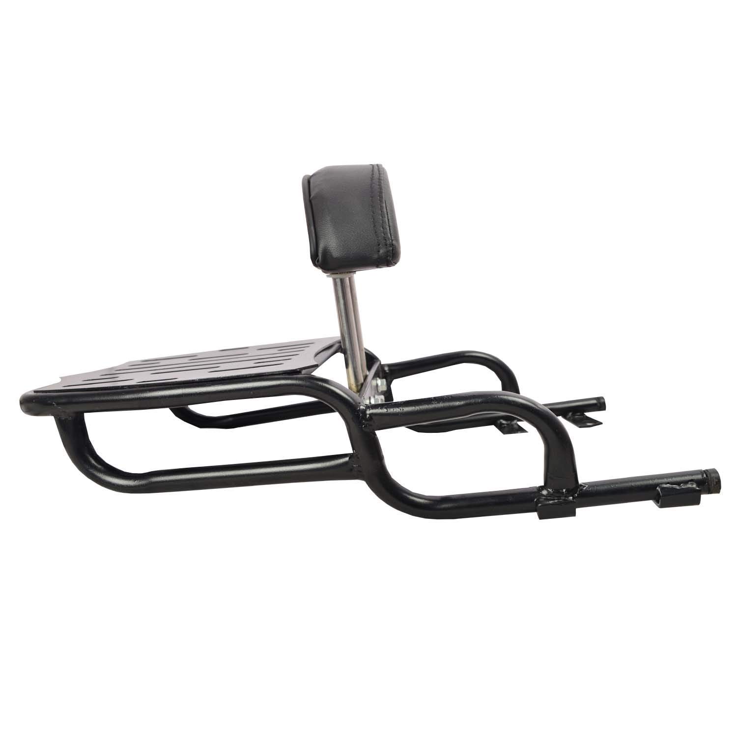Rear Luggage Carrier with Backrest Support Bar for Jawa Bike (Black)-image-41