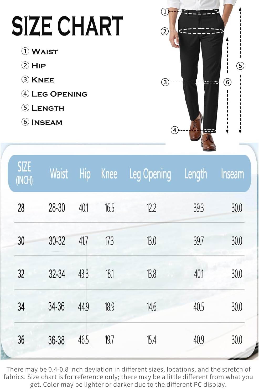 GINGTTO Mens Dress Pants Slim Fit Stretch Slacks for Men Business Casual Formal Pants - Image 9