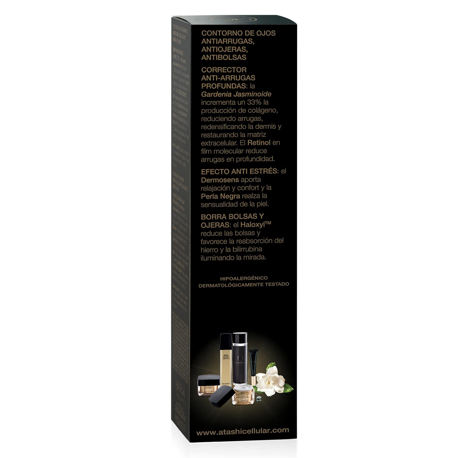 Atashi Contorno de Ojos Antiedad Antibolsas, Antiojeras y Firmeza
