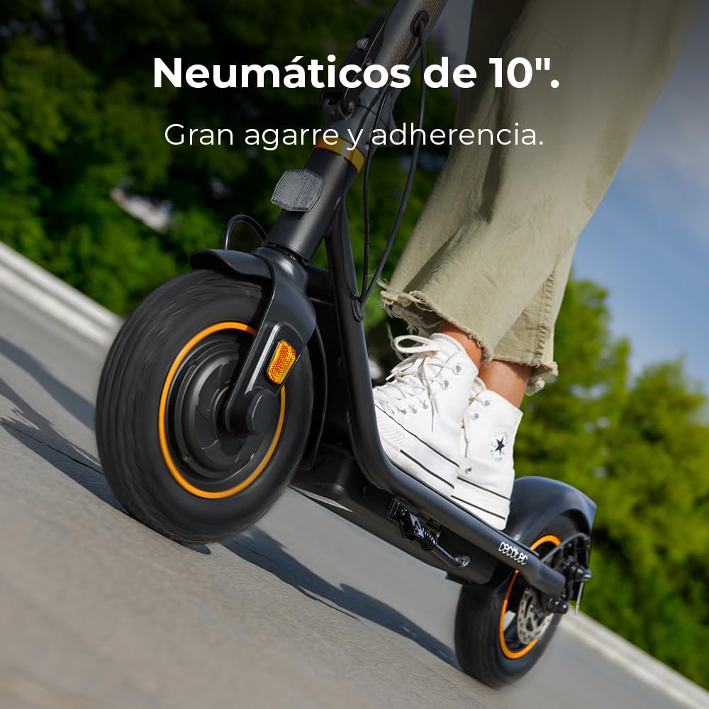 Cecotec Patinete Eléctrico Homologado con App y Acople para Teléfono Bongo D30 XL Connected. Potencia Máxima de 700W, Autonomía de hasta 30km, Neumáticos de 10", Supera Pendientes, Doble Suspensión