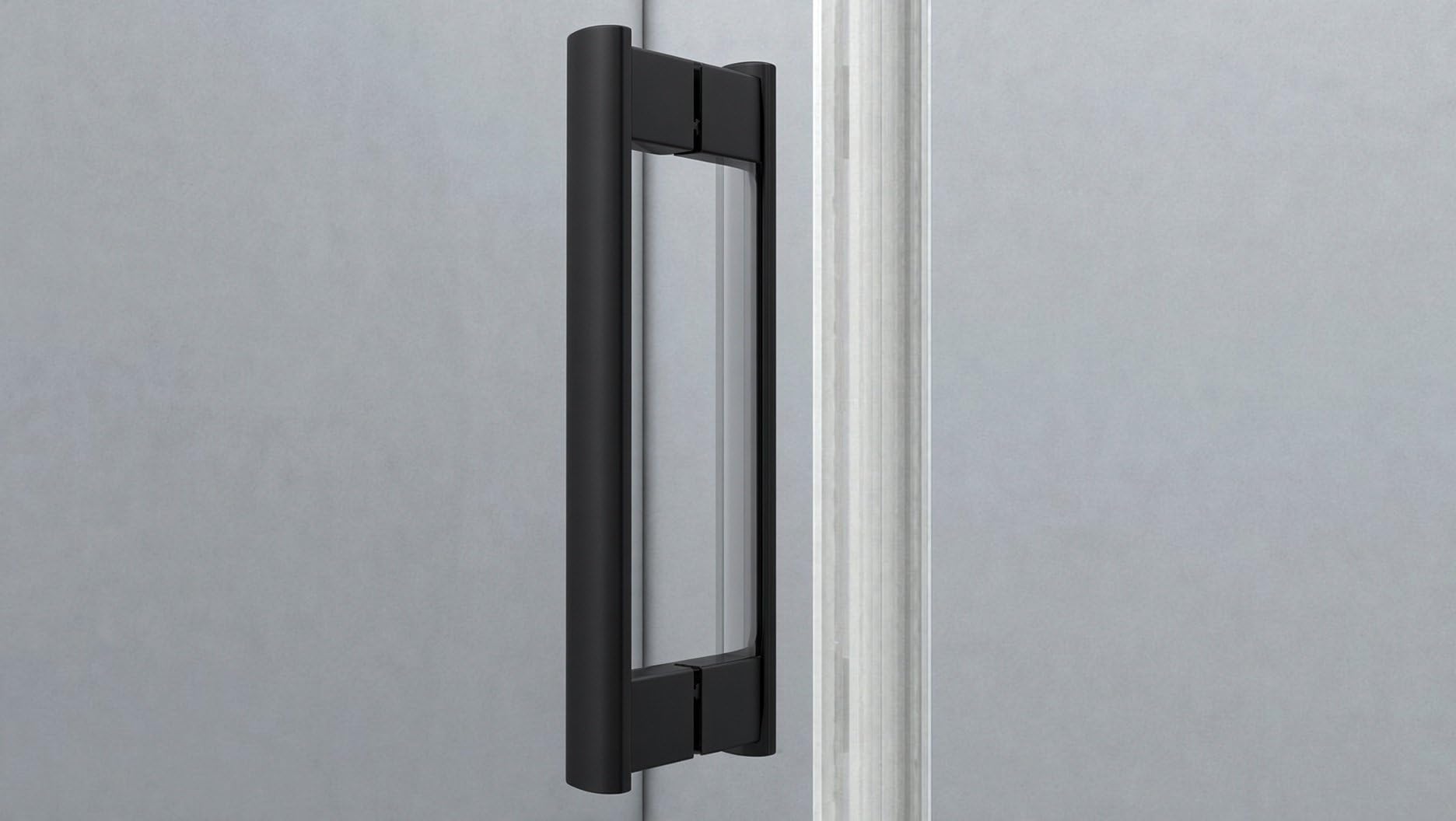 Box doccia angolare 80x80 cm apertura due ante battenti H200 cm cristalli trasparente 6mm profilo Nero Opaco IVO