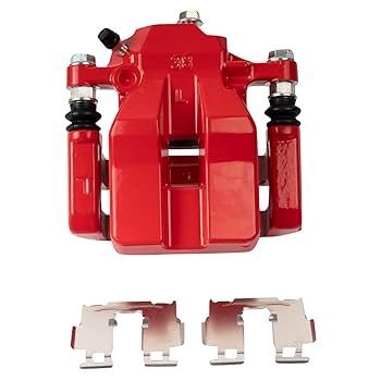 TRQ Rear Performance Brake Pad & Rotor Kit Brake Caliper