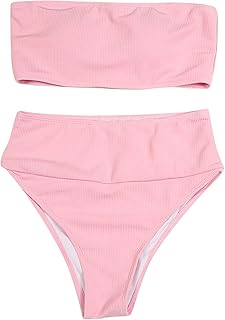 Reloj digital retro para hombre y mujer, bikini Strappy Top de moda color sólido trajes de baño tankinis corte corte