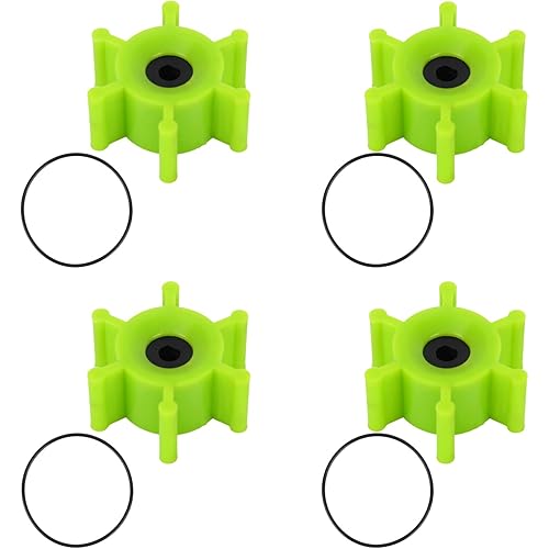 8pcs 6303-0007-P Impeller Kit with O-Ring, Polyurethane Impeller Replacements Part for Some Wakeboard & Ski Boat Ballast Pumps Accessories Compatible with Jabsco 18220-3127 18220-1127 18220-212