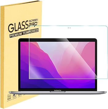Glass Screen Protector for 13" MacBook Pro 13 M2 M1 2016-2022, MacBook Air 13 M1 2018-2021 Pro Model M2 M1 A2338 A2289 A2251 A2289 A2251 A2159 A1706 A1708 A1989, Air Model A2337 M1 A2179 A1932