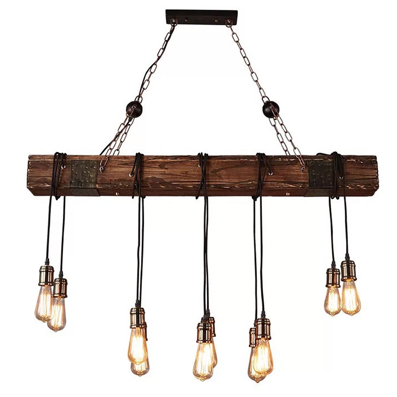 Lampe suspendue vintage bois résolvant le manque de cachet des lofts