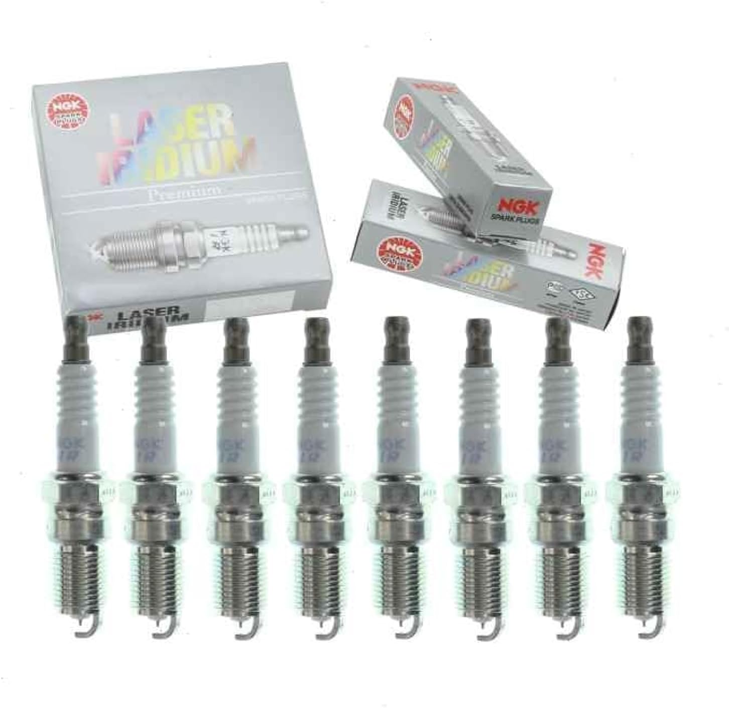 8 pc NGK Laser Iridium Spark Plugs compatible with Ford Expedition 4.6L 5.4L V8 1997-2004