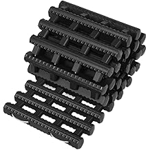 DNA Motoring 32" Portable Recovery Traction Tracks Mat, Load 7 Ton Car Non-Slip Mat, Off-Road Emergency Aid Devices for Snow, Ice, Mud, Sand, w/Bag, Black