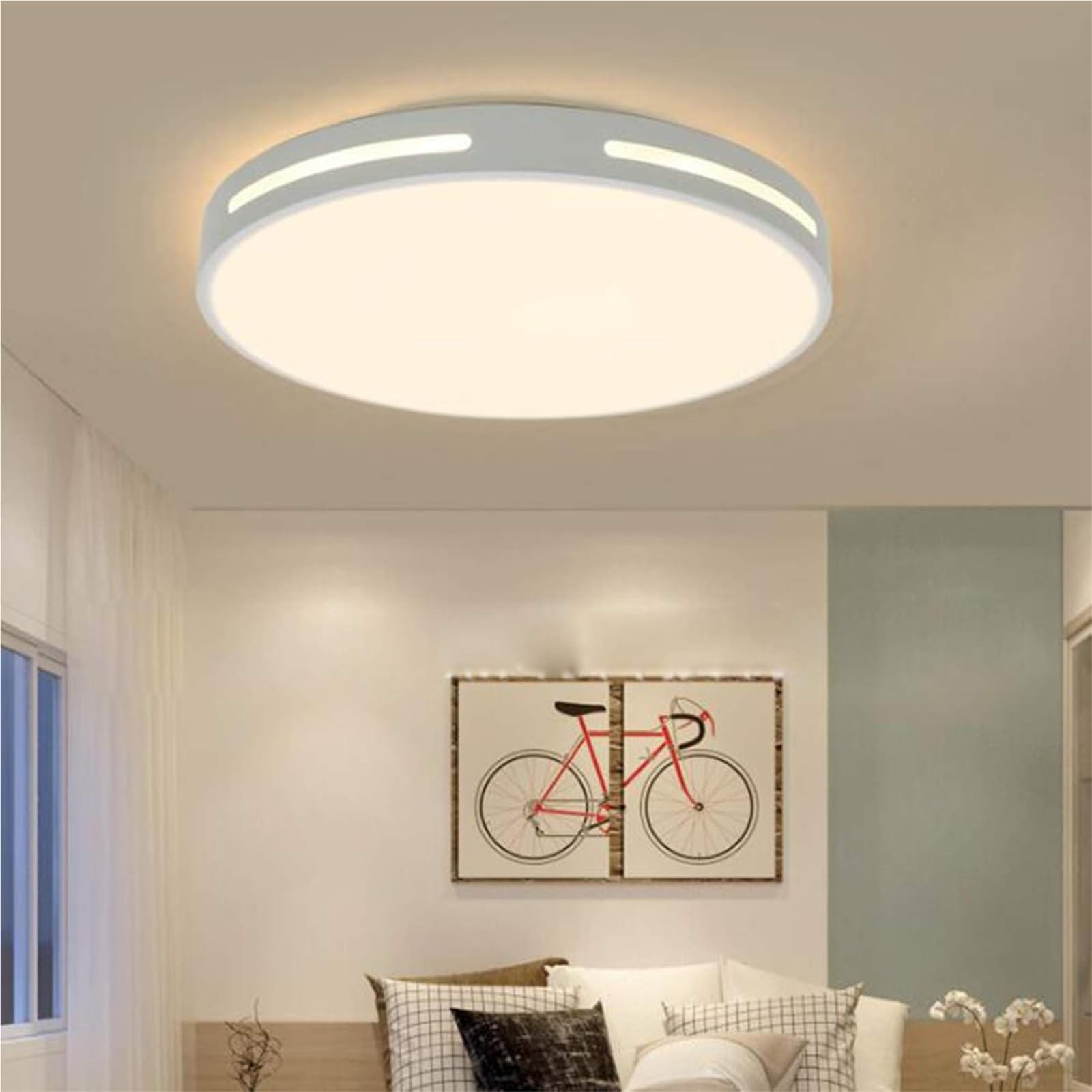 40 Cm Plafoniere Lampada Da Soffitto 48W Moderne Lampade Da Soffitto WiFi Compatibili Con Amazon Alexa Google Home Cambio Colore RGB Per Cucina E Camera Da Letto