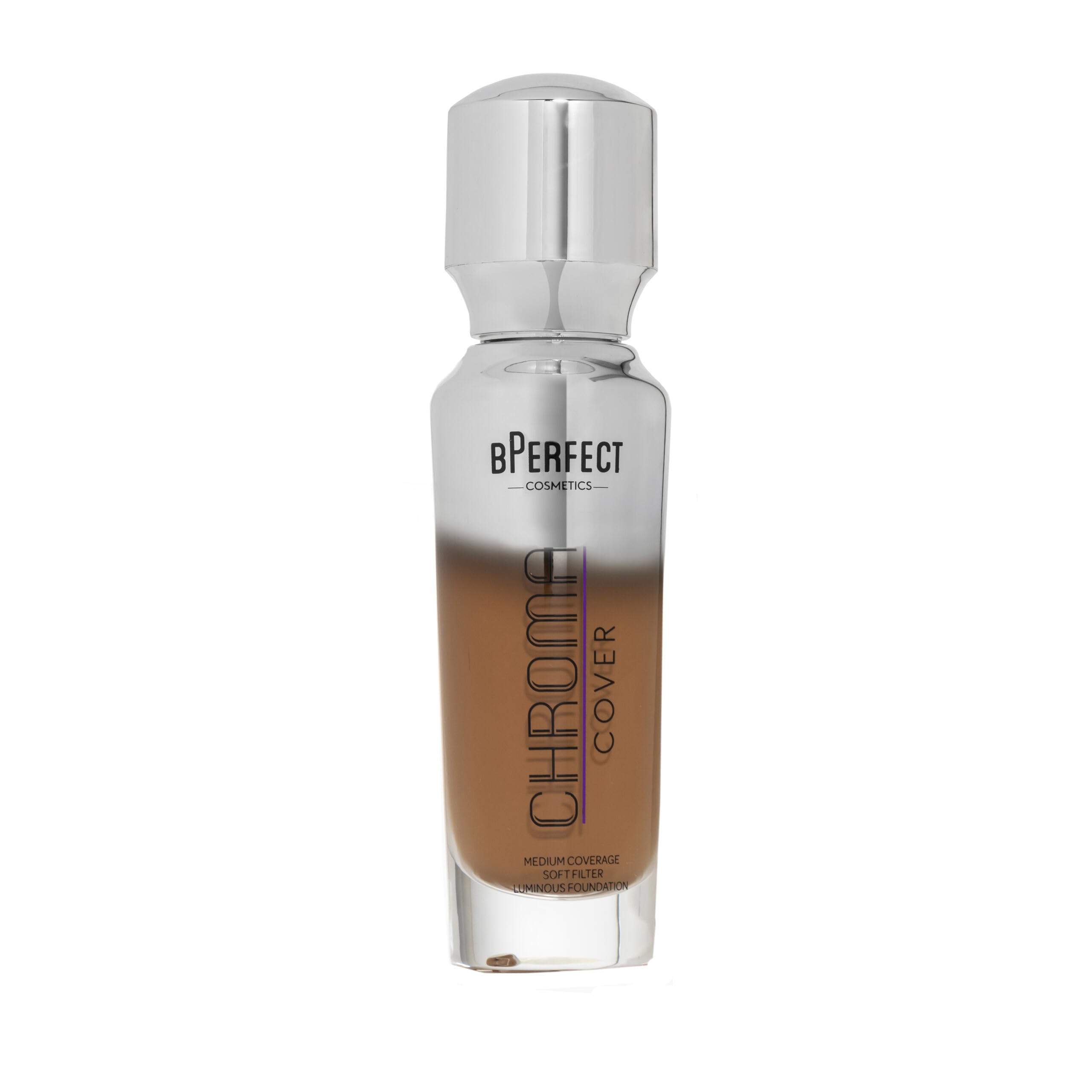 BPerfect Chroma Cover Luminous Foundation - Radiant Filter Finish, Buildable Coverage - Shade 27 - W11 Medium-Deep Golden Olive