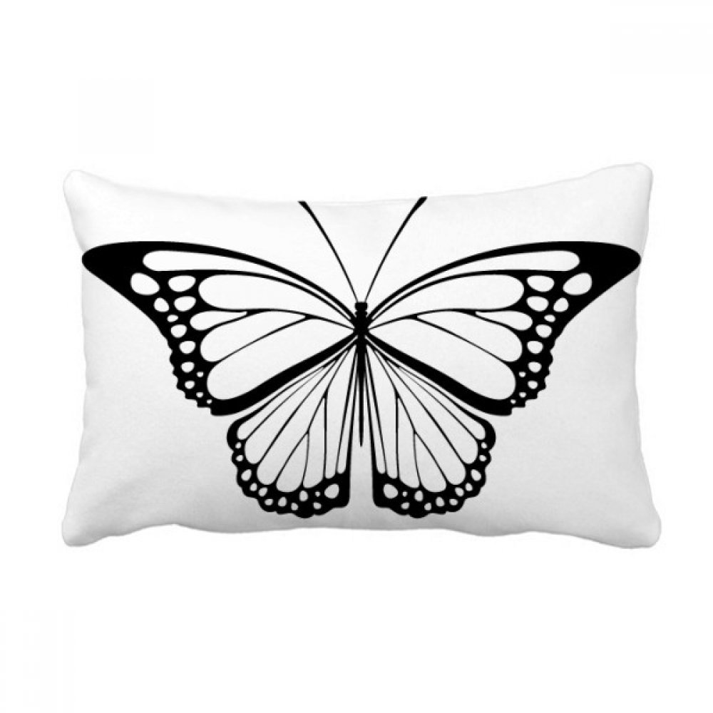 Oreiller lombaire papillon noir grand confort pour soulager le dos sur le canapé