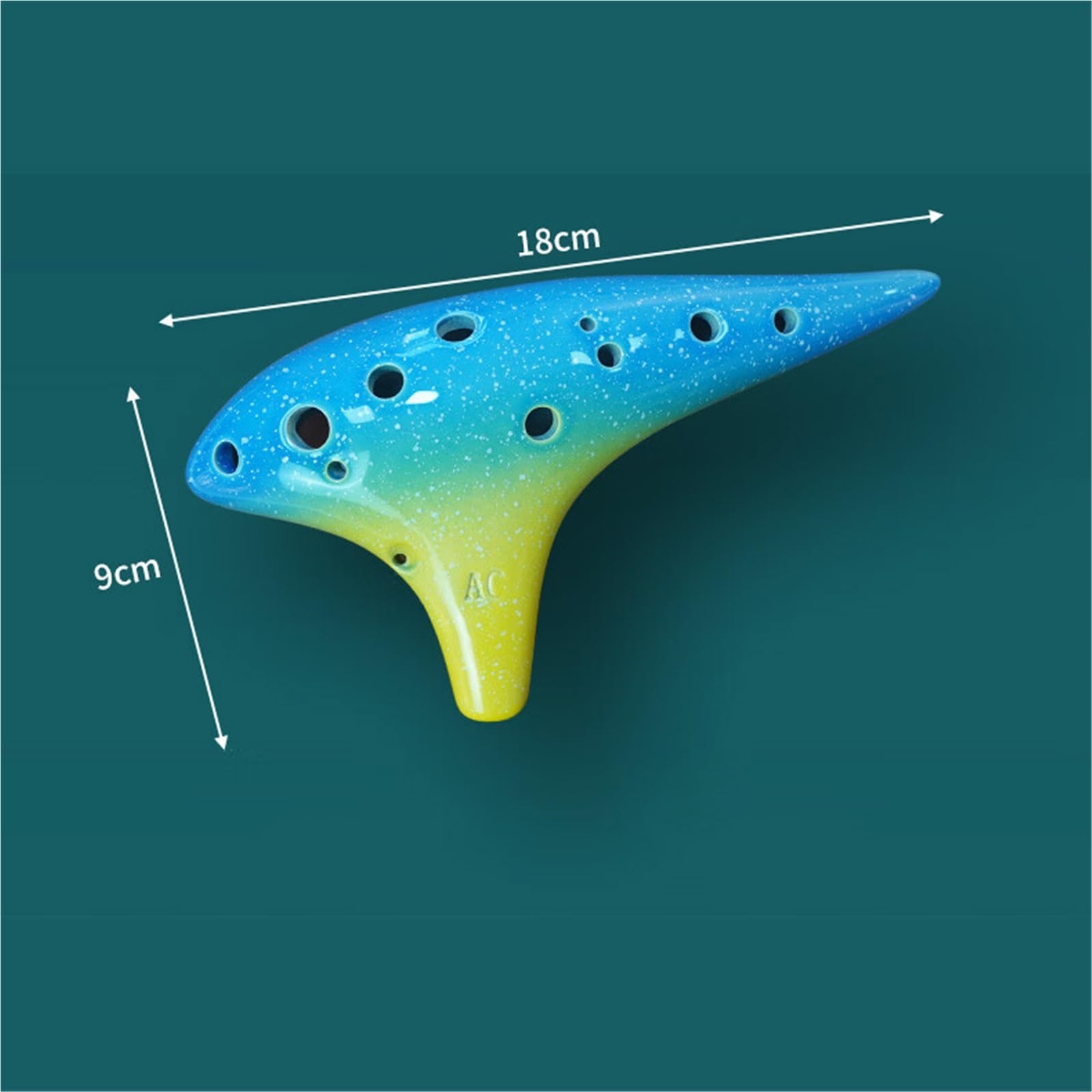 Ocarina per Principianti Ocarina 12 Buche AC Professional Ocarina per Principianti 12 Buche Tipo Performance Brillante Cielo Stellato Blu(Blue1)