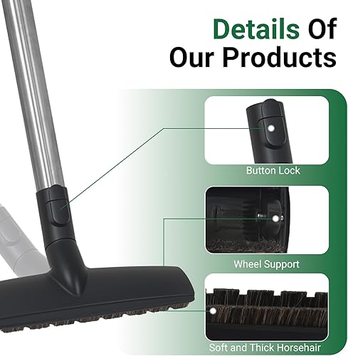 Miniatura 6 de EZ SPARES Reemplazo de Parquet SBB Cepillo de piso liso anticolisión con crin para aspiradora Miele 1.378 in 1 3/8"