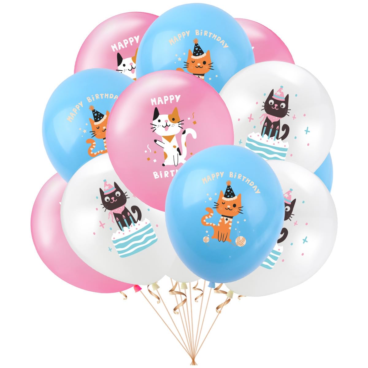 Katzen Geburtstag Dekoration Set – Banner, Ballons, Tortenaufleger Für Haustier- Oder Kinderparty
