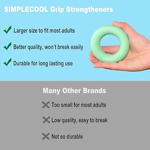 Miniatura 7 de Entrenador de fuerza de agarre, fortalecedor de agarre de mano. Ejercitador de entrenamiento de antebrazo de mano, dedo, muñeca, antebrazo, para