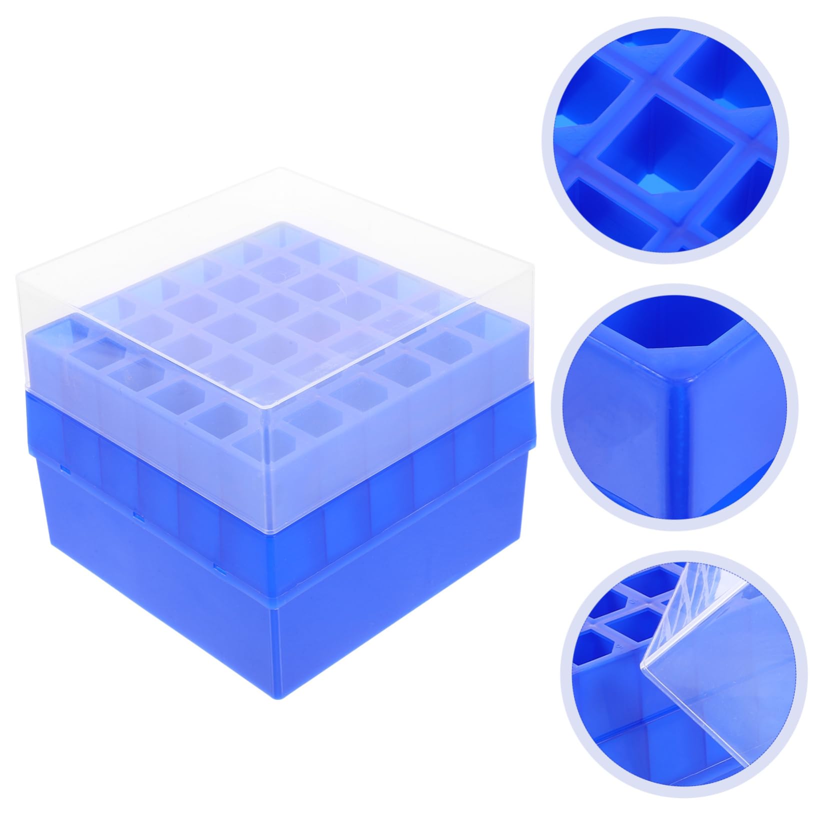 Cabilock 3 Pezzi Scatola Del Congelatore Provetta Chimica Del Rack Per Provette Tubi Conservazione Delle Provette Contenitore Per Provette Da Laboratorio Portaprovette Per Chimica Plastica
