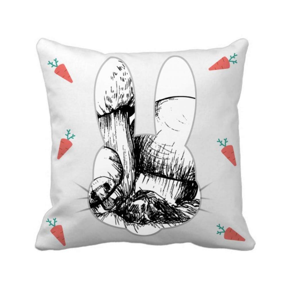 Couverture coussin lapin contre le froid avec illustration créature miam