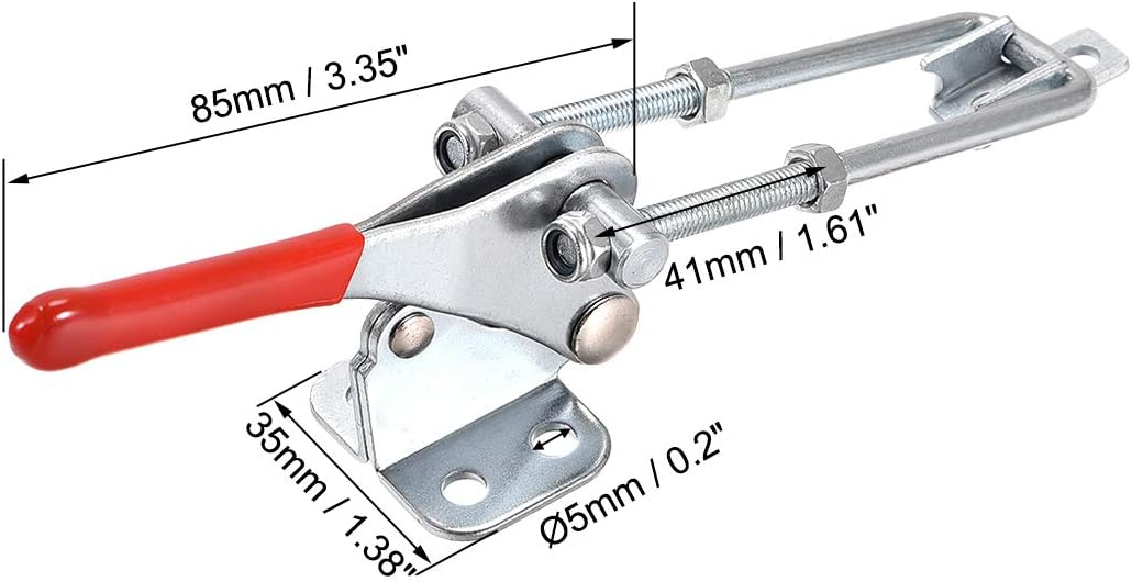 uxcell 496lbs Smoker Toggle Pull Latch U Bolt Vertical Quick Release Clamp, 2 Pcs