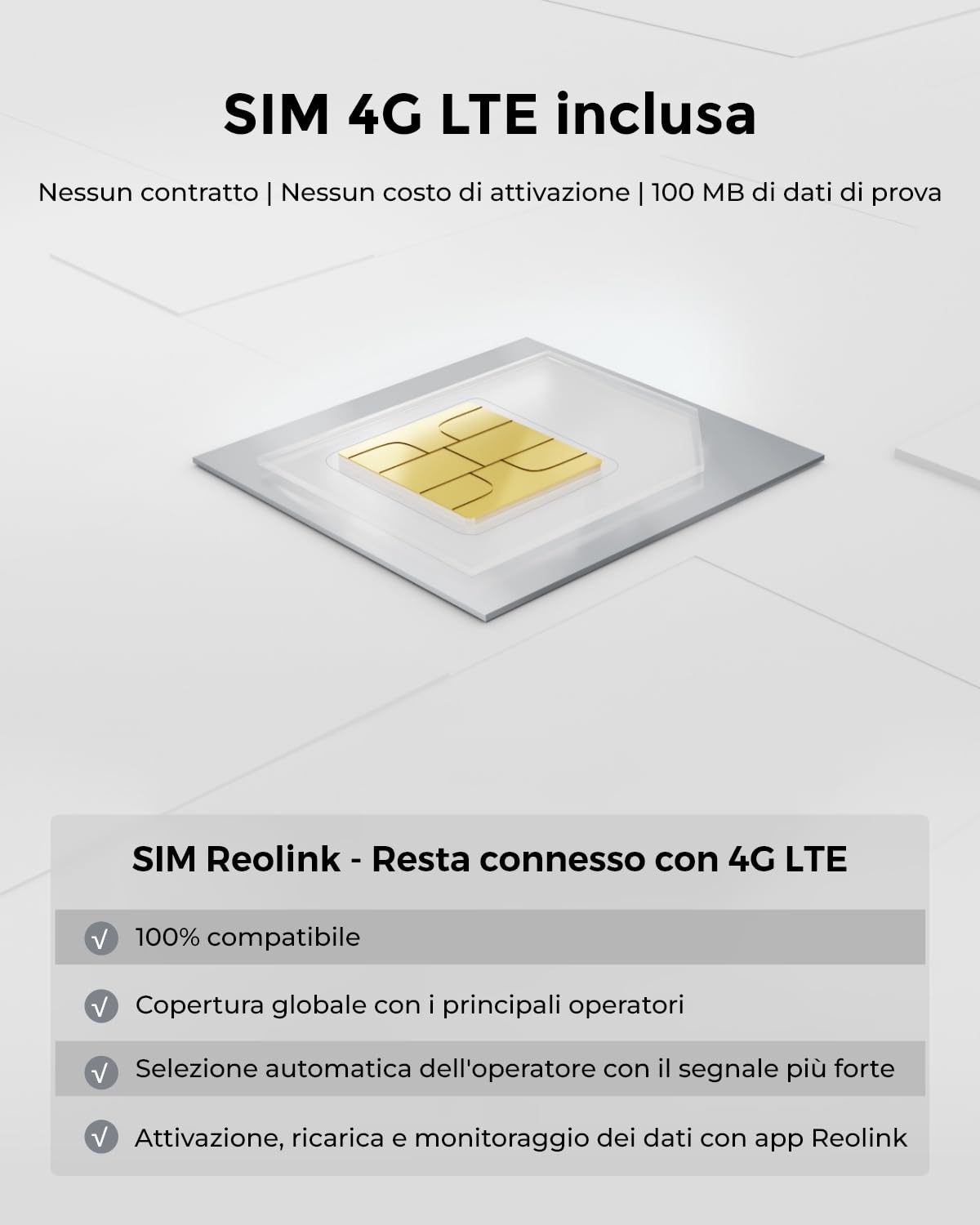 Reolink 3G/4G LTE Telecamera Esterno con Sim+32G microSD Card, 5MP 360° PTZ | Videosorveglianza Senza Fili a Batteria, Rilevamento AI, Audio Bidirezionale, Cloud/Alexa, Go PT Plus con Pannello Solare