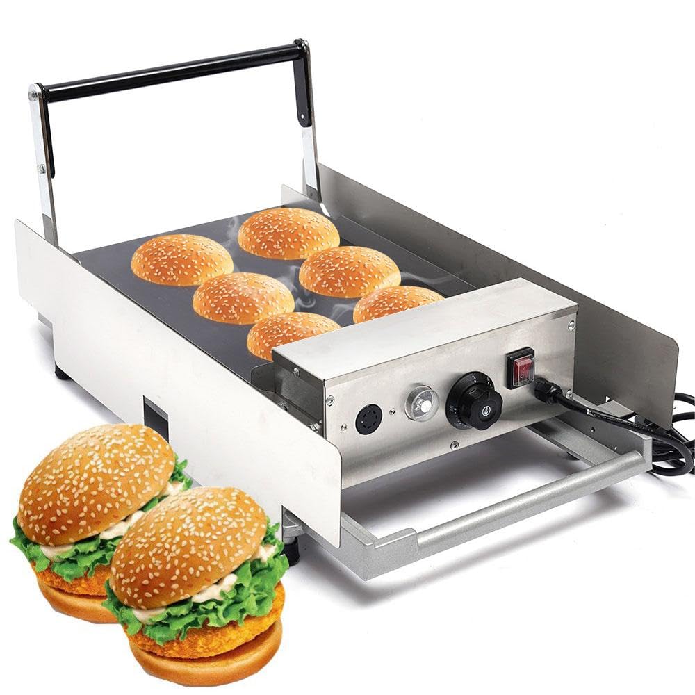 Pressa per hamburger doppia, 2000 W, commerciale, pressa per panini, hamburger, hamburger maker, macchina da forno per hamburger