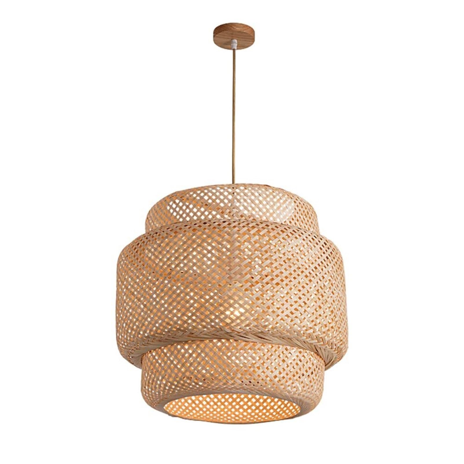 KBUUKYYXouy Boho Hanging Light Fixture Black Basket Pendant Chinese Style Rattan Chandelier Handwoven Southeast Asian Ceiling for Kitchen Island Coffee Bar Bedroom