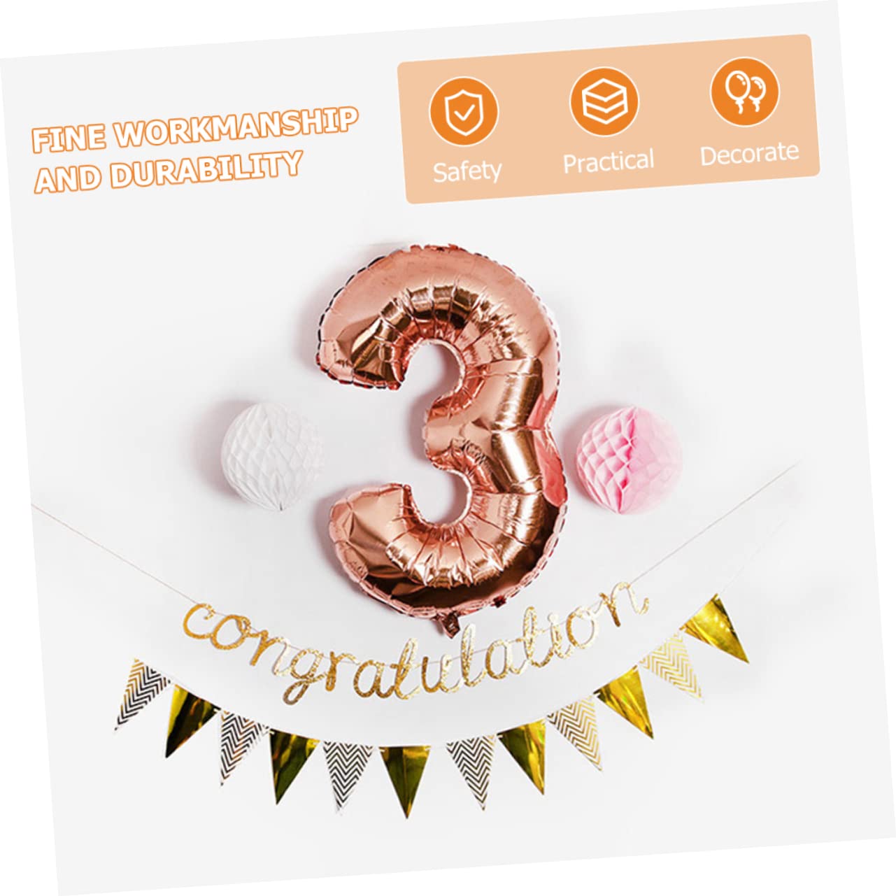 KOMBIUDA 2 Juegos de graduación logo Anuncio compromiso Felicidades classroom decoration decoración aula pancarta de felicitaciones de la fiesta de graduación Papel Golden